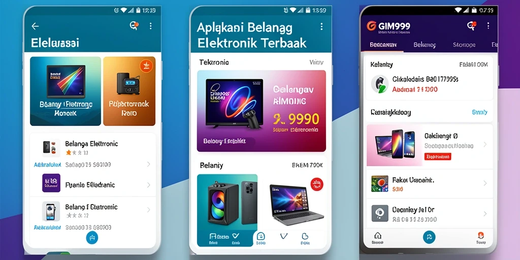 Antarmuka GIM999 yang ramah pengguna untuk berbelanja elektronik.