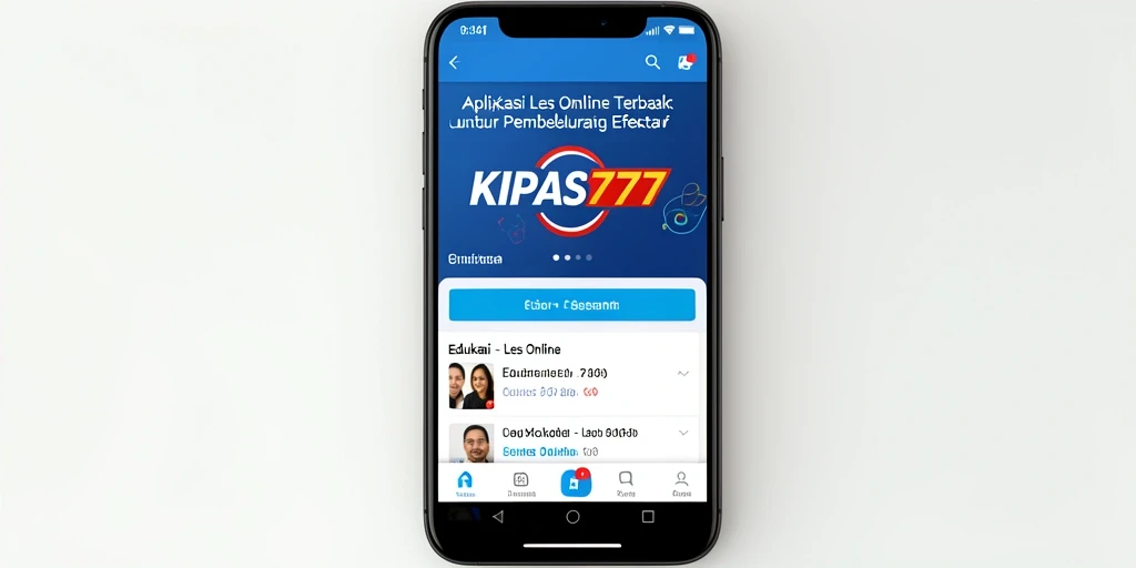 Antarmuka KIPAS777 yang interaktif dan mudah digunakan untuk Les Online.
