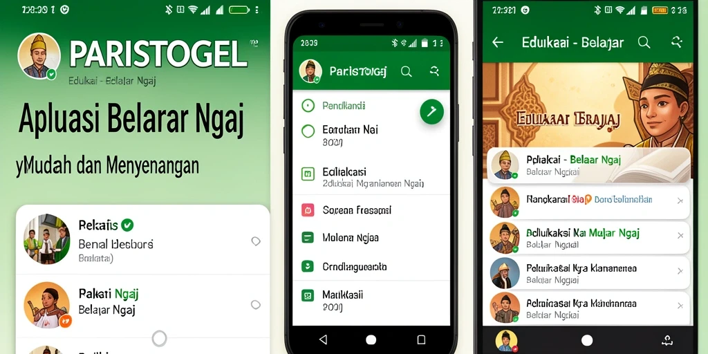Antarmuka intuitif dan menarik untuk belajar ngaji.